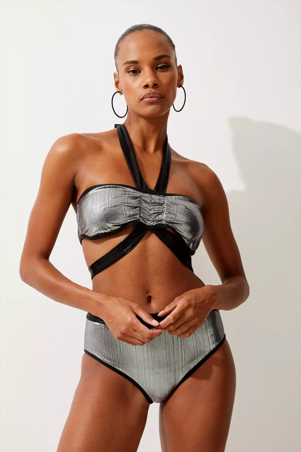 Silver cheap bikini set